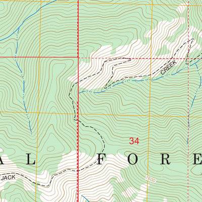 US Forest Service - Topo Falconberry Peak, ID FSTopo Legacy digital map