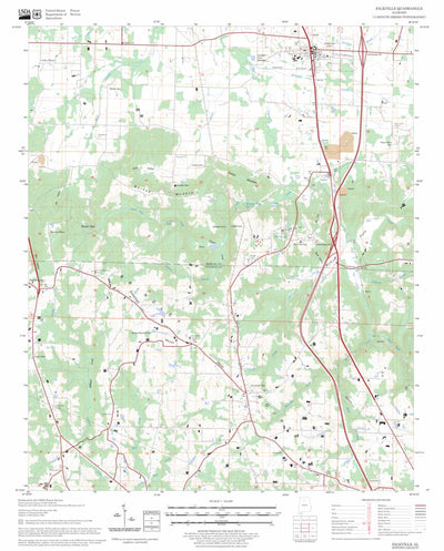 US Forest Service - Topo Falkville, AL FSTopo Legacy digital map
