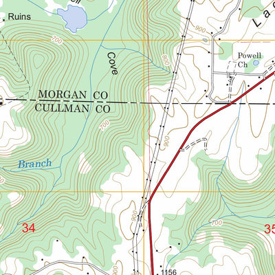 US Forest Service - Topo Falkville, AL FSTopo Legacy digital map