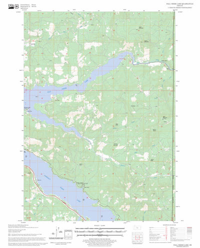 US Forest Service - Topo Fall Creek Lake, OR FSTopo Legacy digital map