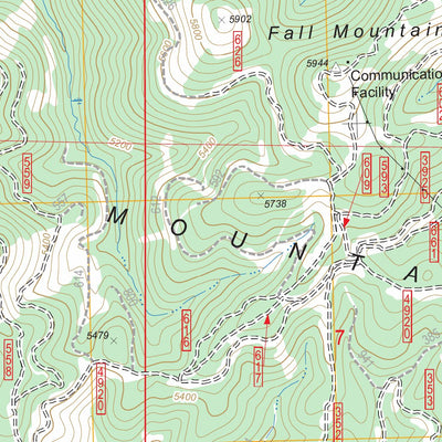 US Forest Service - Topo Fall Mountain, OR FSTopo Legacy digital map