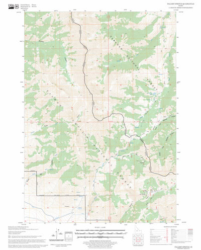 US Forest Service - Topo Fallert Springs, ID FSTopo Legacy digital map
