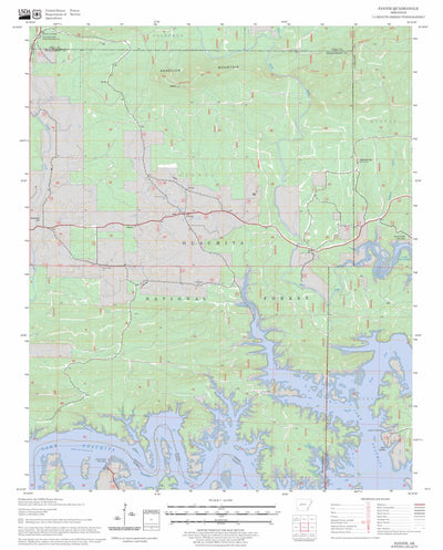 US Forest Service - Topo Fannie, AR FSTopo Legacy digital map