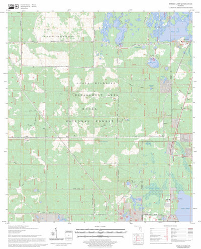 US Forest Service - Topo Farles Lake, FL FSTopo Legacy digital map