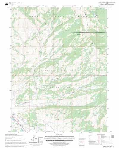 US Forest Service - Topo Farm Creek Peak, UT FSTopo Legacy digital map