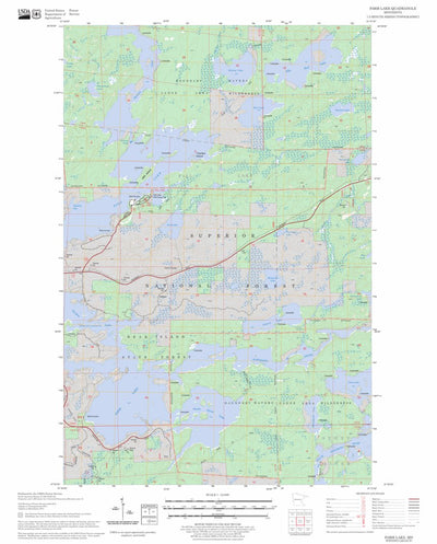 US Forest Service - Topo Farm Lake, MN FSTopo Legacy digital map