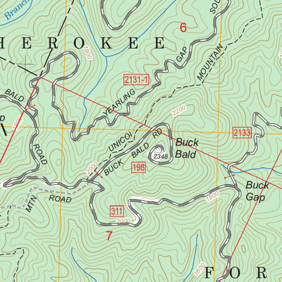 US Forest Service - Topo Farner, TN - NC FSTopo Legacy digital map