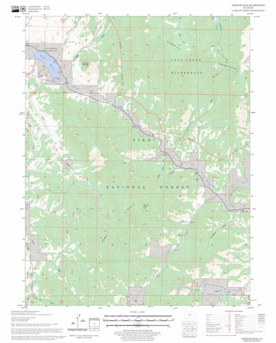 US Forest Service - Topo Farnum Peak, CO FSTopo Legacy digital map