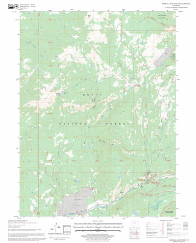 US Forest Service - Topo Farwell Mountain, CO FSTopo Legacy digital map