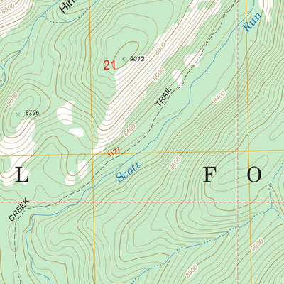 US Forest Service - Topo Farwell Mountain, CO FSTopo Legacy digital map