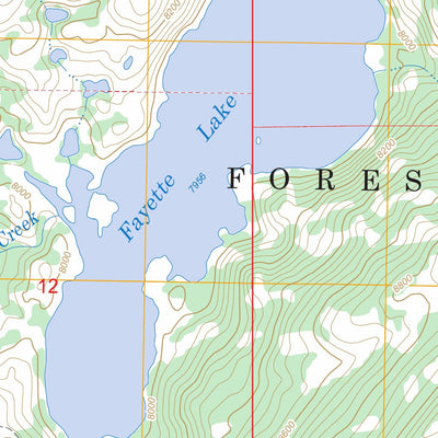US Forest Service - Topo Fayette Lake, WY FSTopo Legacy digital map