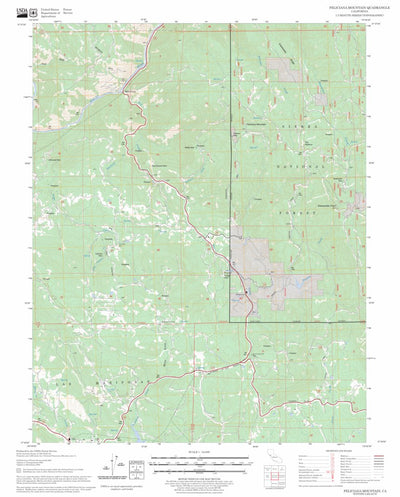 US Forest Service - Topo Feliciana Mountain, CA FSTopo Legacy digital map