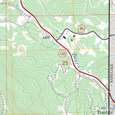 US Forest Service - Topo Feliciana Mountain, CA FSTopo Legacy digital map