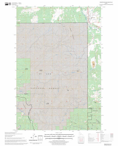 US Forest Service - Topo Fernwood, ID FSTopo Legacy digital map