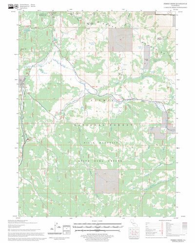 US Forest Service - Topo Ferris Creek, CA FSTopo Legacy digital map