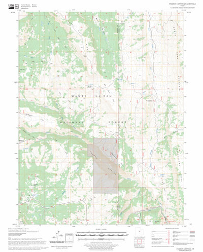 US Forest Service - Topo Ferron Canyon, UT FSTopo Legacy digital map