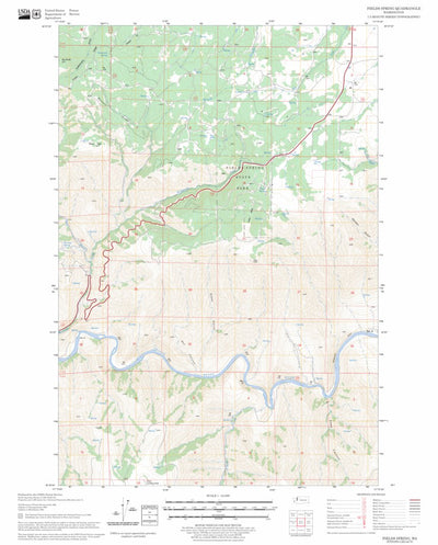 US Forest Service - Topo Fields Spring, WA FSTopo Legacy digital map