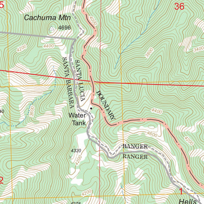 US Forest Service - Topo Figueroa Mountain, CA FSTopo Legacy digital map