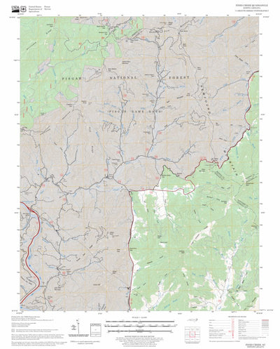 US Forest Service - Topo Fines Creek, NC FSTopo Legacy digital map