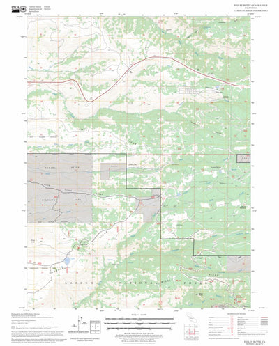 US Forest Service - Topo Finley Butte, CA FSTopo Legacy digital map