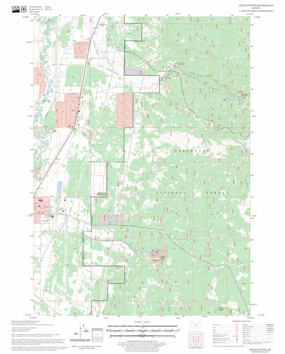 US Forest Service - Topo Finley Butte, OR FSTopo Legacy digital map