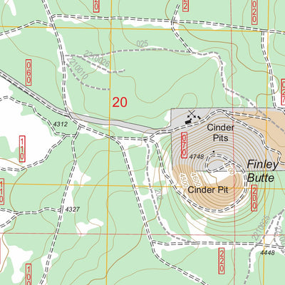 US Forest Service - Topo Finley Butte, OR FSTopo Legacy digital map