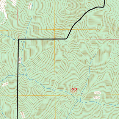 US Forest Service - Topo Finley Creek, WA FSTopo Legacy digital map