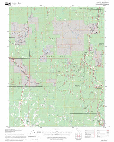 US Forest Service - Topo Fish Camp, CA FSTopo Legacy digital map