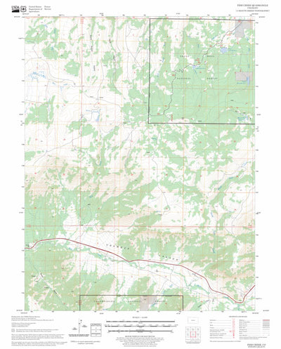 US Forest Service - Topo Fish Creek, CO FSTopo Legacy digital map