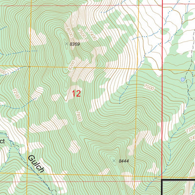 US Forest Service - Topo Fish Creek, CO FSTopo Legacy digital map