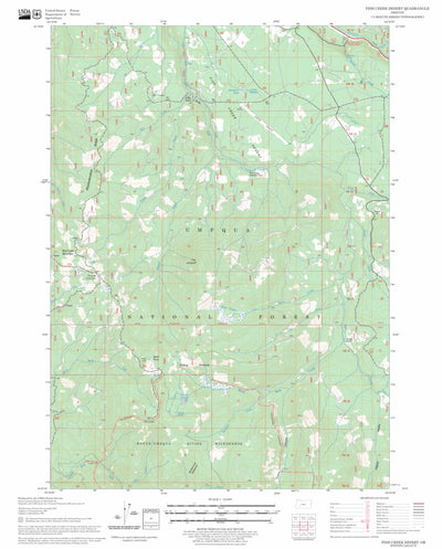 US Forest Service - Topo Fish Creek Desert, OR FSTopo Legacy digital map