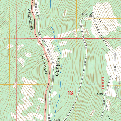 US Forest Service - Topo Fish Creek Desert, OR FSTopo Legacy digital map