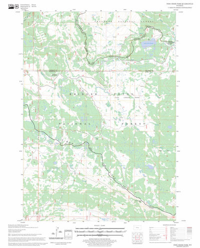 US Forest Service - Topo Fish Creek Park, WY FSTopo Legacy digital map