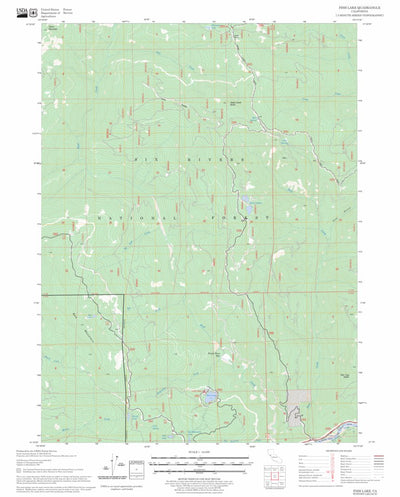 US Forest Service - Topo Fish Lake, CA FSTopo Legacy digital map
