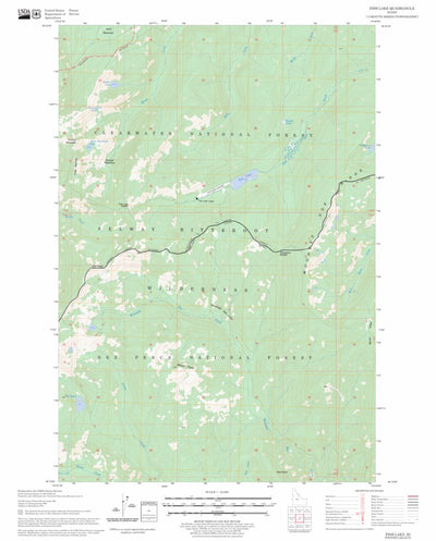US Forest Service - Topo Fish Lake, ID FSTopo Legacy digital map