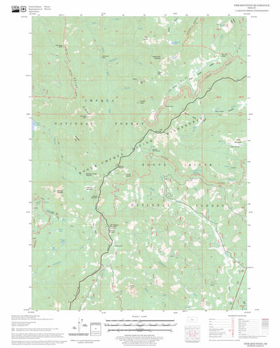 US Forest Service - Topo Fish Mountain, OR FSTopo Legacy digital map