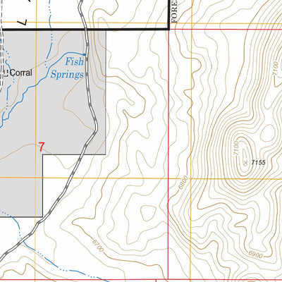 US Forest Service - Topo Fish Springs, NV FSTopo Legacy digital map