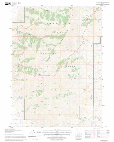 US Forest Service - Topo Five Fingers, NV FSTopo Legacy digital map