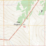 US Forest Service - Topo Five Fingers, NV FSTopo Legacy digital map