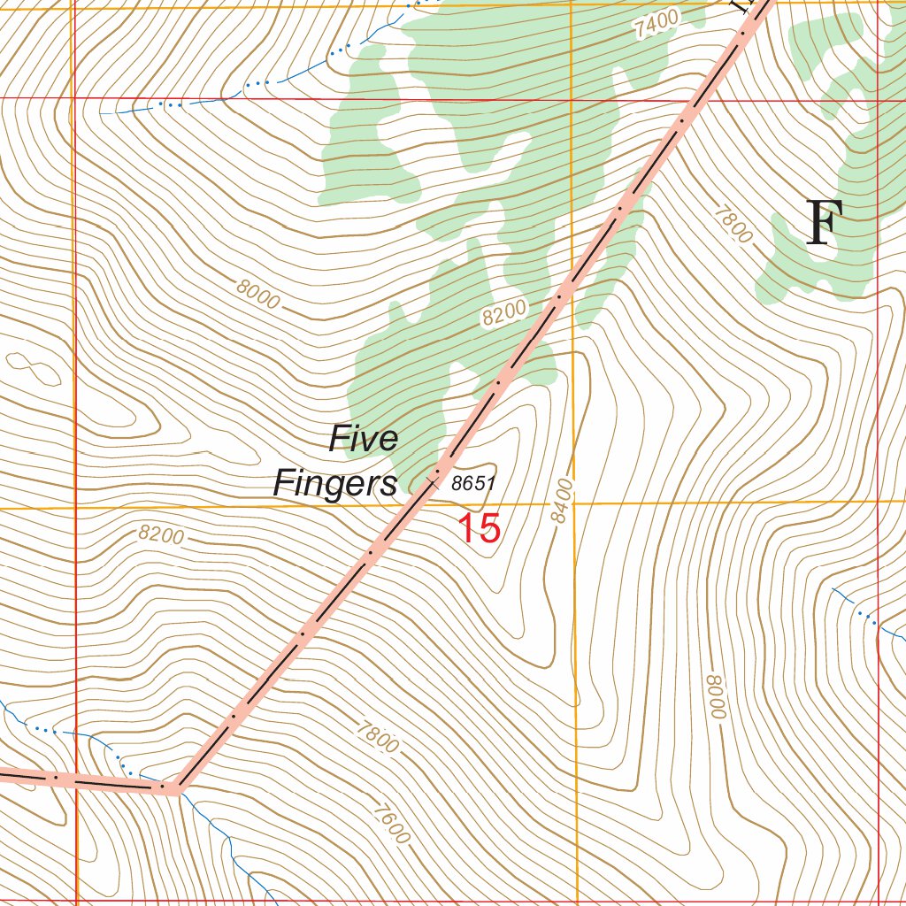 Five Fingers, NV FSTopo Legacy Map by US Forest Service - Topo | Avenza ...