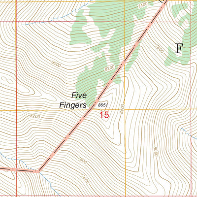 US Forest Service - Topo Five Fingers, NV FSTopo Legacy digital map