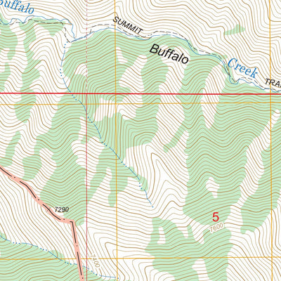 US Forest Service - Topo Five Fingers, NV FSTopo Legacy digital map
