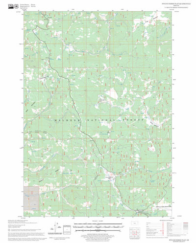 US Forest Service - Topo Five Hundred Flat, OR FSTopo Legacy digital map