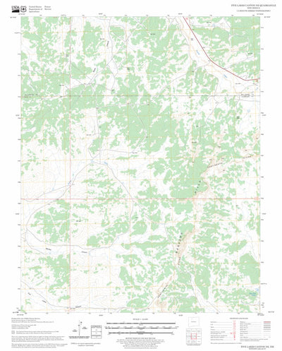 US Forest Service - Topo Five Lakes Canyon NE, NM FSTopo Legacy digital map