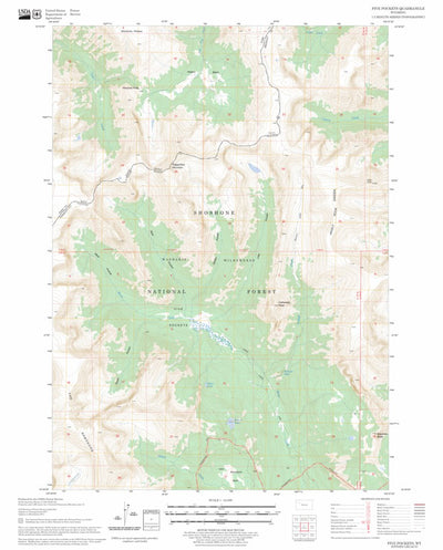 US Forest Service - Topo Five Pockets, WY FSTopo Legacy digital map