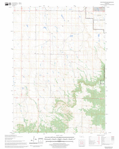 US Forest Service - Topo Five Points, NE FSTopo Legacy digital map