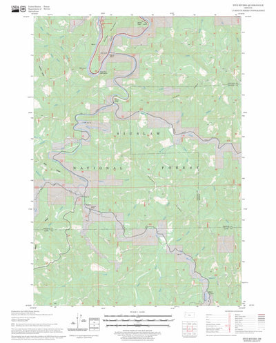 US Forest Service - Topo Five Rivers, OR FSTopo Legacy digital map