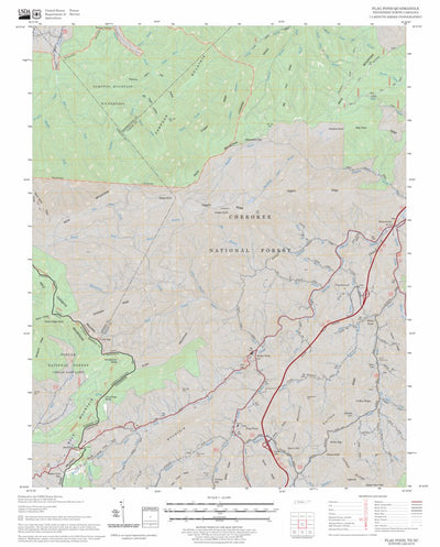 US Forest Service - Topo Flag Pond, TN - NC FSTopo Legacy digital map