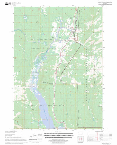 US Forest Service - Topo Flagg Ranch, WY FSTopo Legacy digital map