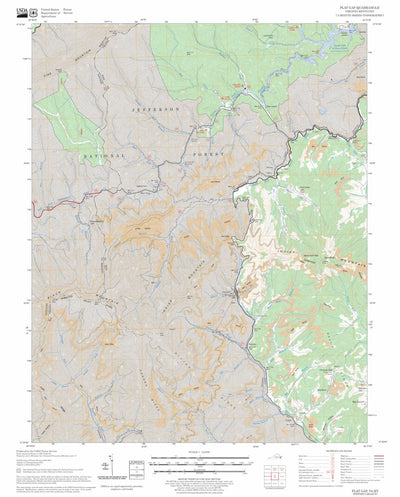 US Forest Service - Topo Flat Gap, VA - KY FSTopo Legacy digital map